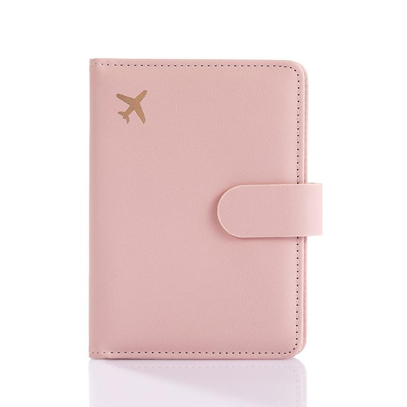 Leather Passport Holder Covers Case Waterproof Travel Credit Card Wallet Cute Passport Book for Women/Men Buckle Passport Cover