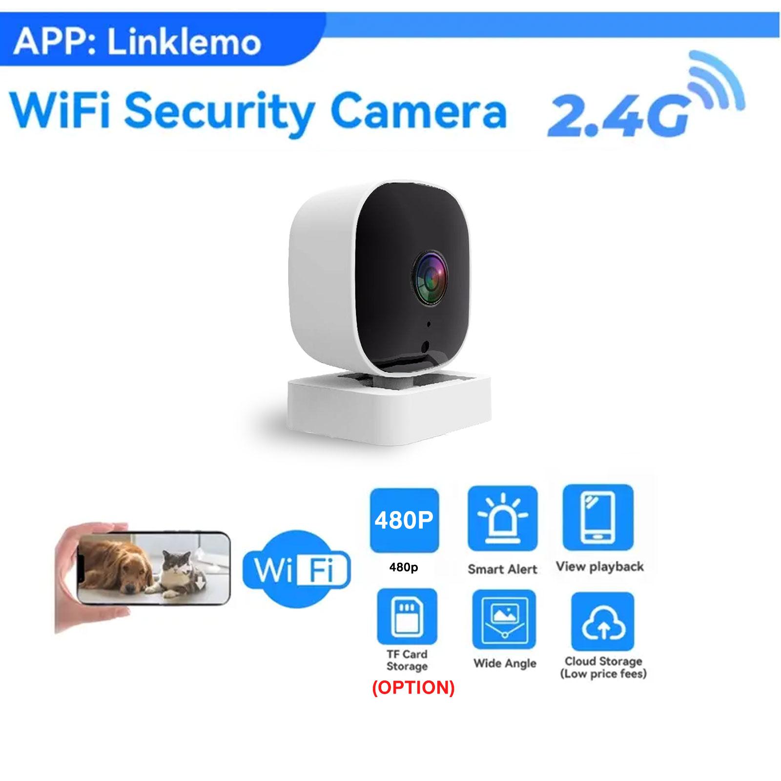 Wireless WiFi Camera, USB Wall Mount Security Monitor with Night Vision, Motion Tracking, 2-Way Talk, APP Live View, Security Camera for Indoor Use, Home Monitoring Camera