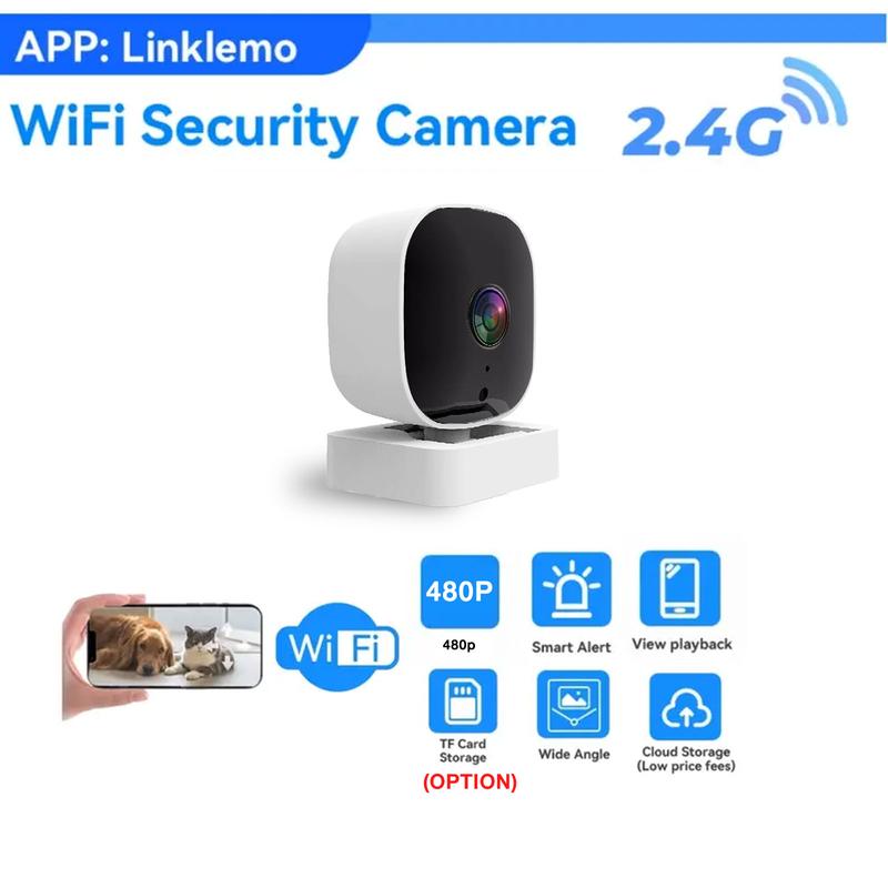 Wireless WiFi Camera, USB Wall Mount Security Monitor with Night Vision, Motion Tracking, 2-Way Talk, APP Live View, Security Camera for Indoor Use, Home Monitoring Camera