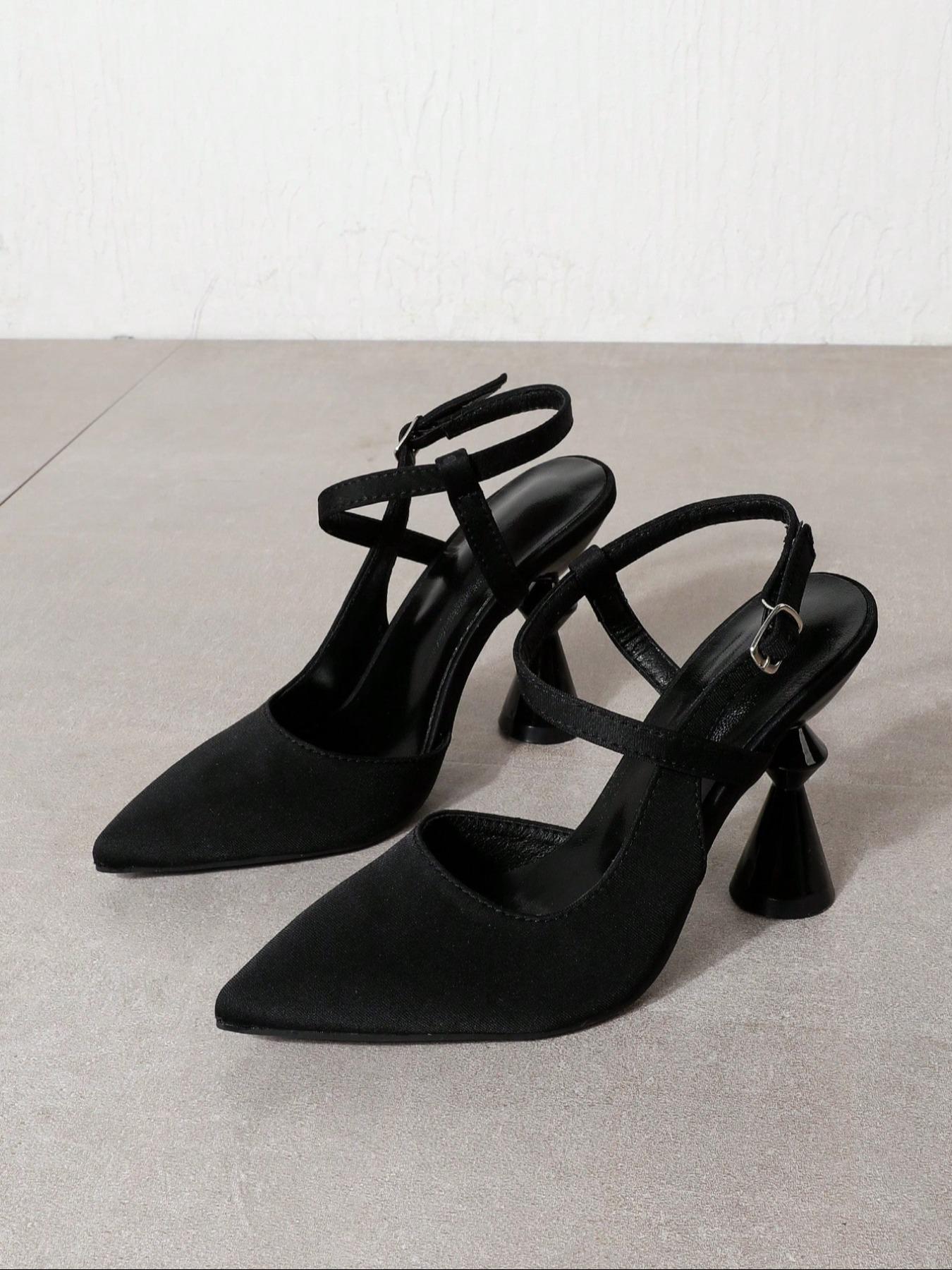 Women's Fashionable Pointed Toe Decorative High Heel Shoes, Elegant Solid Color Stiletto Heels for Party, Daily Clothing Decor, Barefoot Shoes for Women & Girls