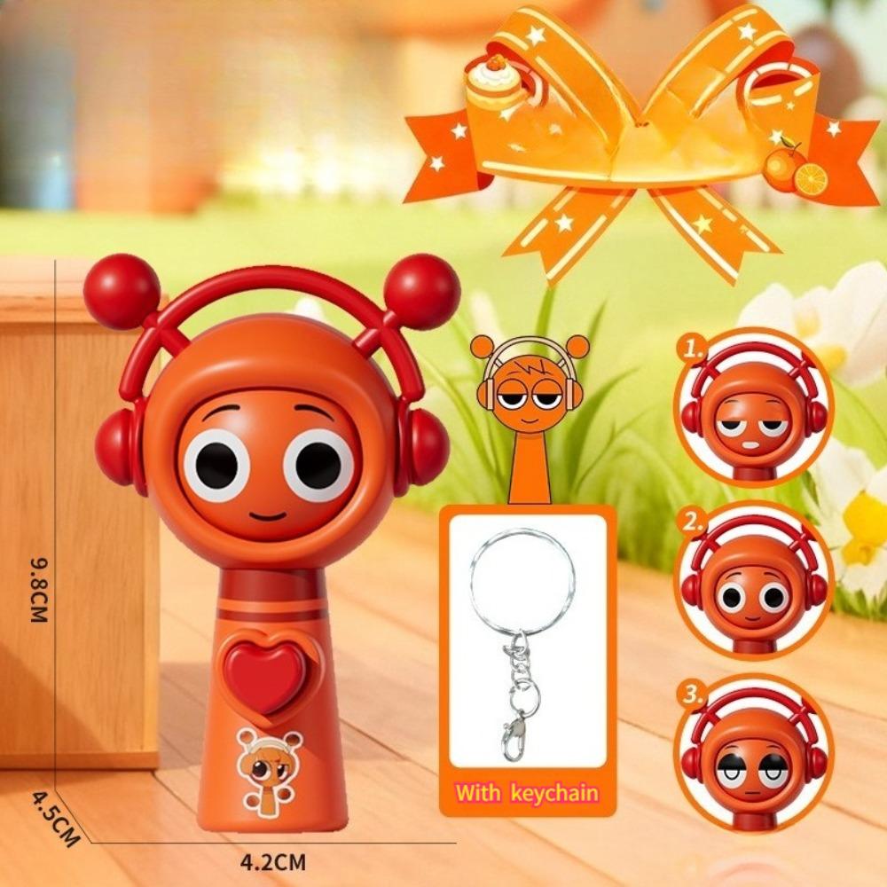6Pcs/Set Mini Sprunki Action Figure Face-changing Toy Movie Sprunki Wenda Model Doll Figurines with Keychain Kids Birthday Gifts