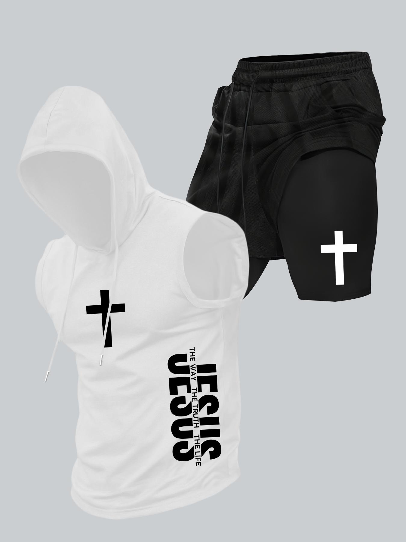 Men's Hooded Vest and Shorts Set, Stylish Summer for Casual Wear, Comfortable Active Wear for Sports and Leisure, Summer Athletic Wear, Casual Gym Wear