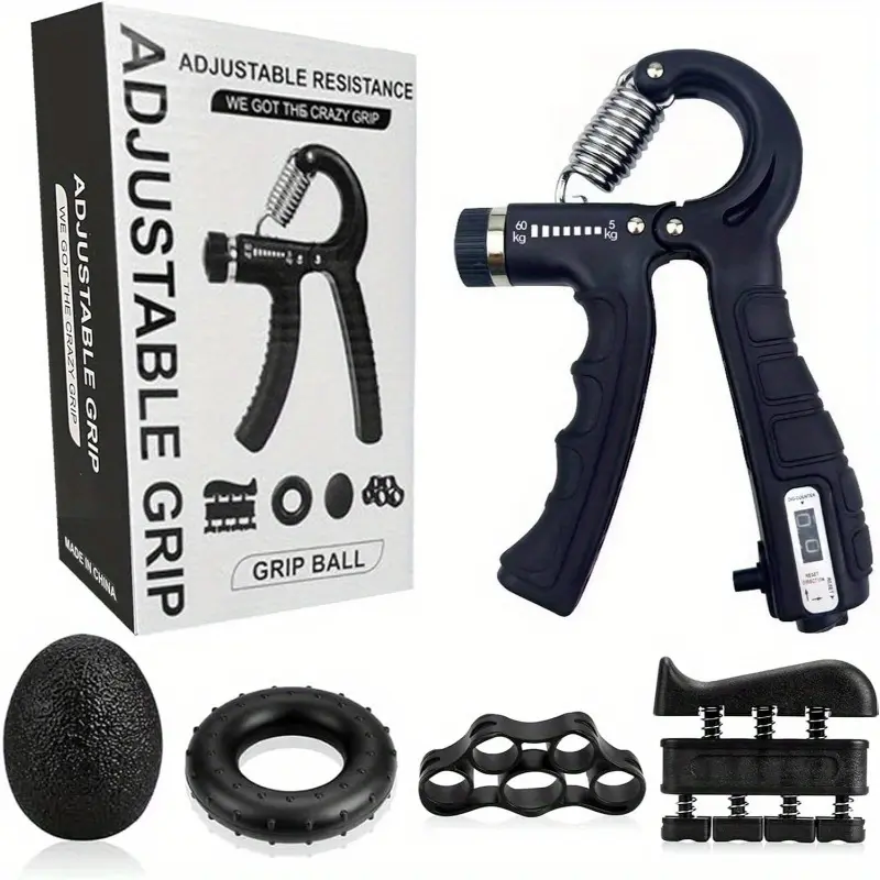 Counting Grip Strength Device Heavy Duty 11.02-132.28 LB Height 5.91inch Width 11'1.97inch Special Fitness Equipment Professional Hand Strength Arm Muscle Finger Rehabilitation Training,