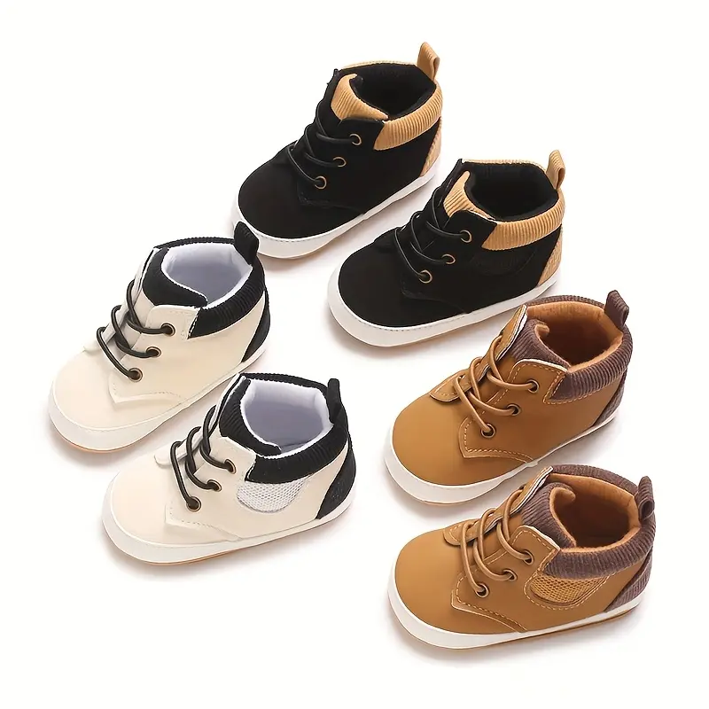 0-1 Year Old Cute Baby Boy Spring Autumn Infant Shoes Fashion Classic Soft Rubber Sole Sneakers Non-Slip Newborn Walking Shoes