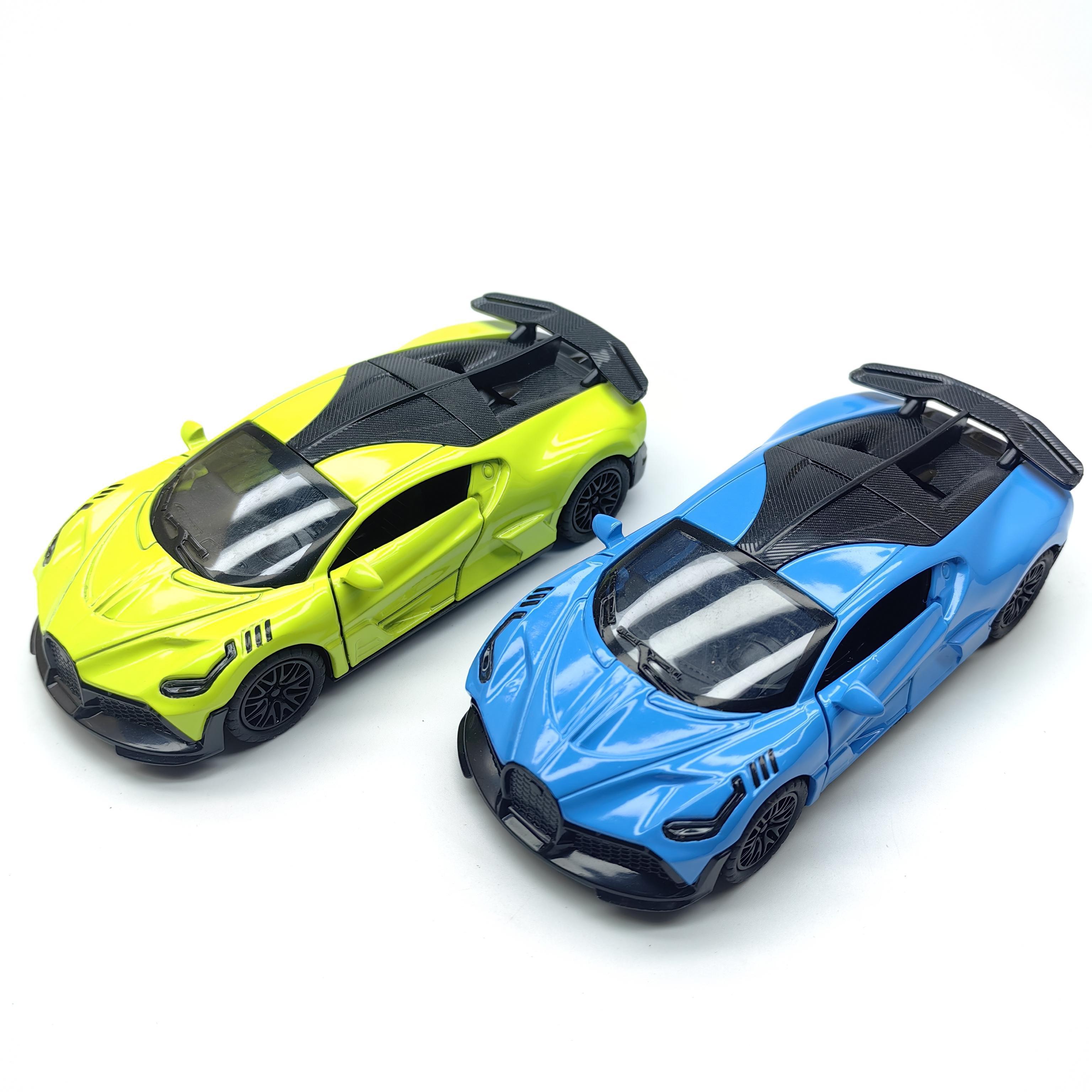 Realistic alloy sports car model, a children's toy car with pull-back function and openable doors, suitable for boys