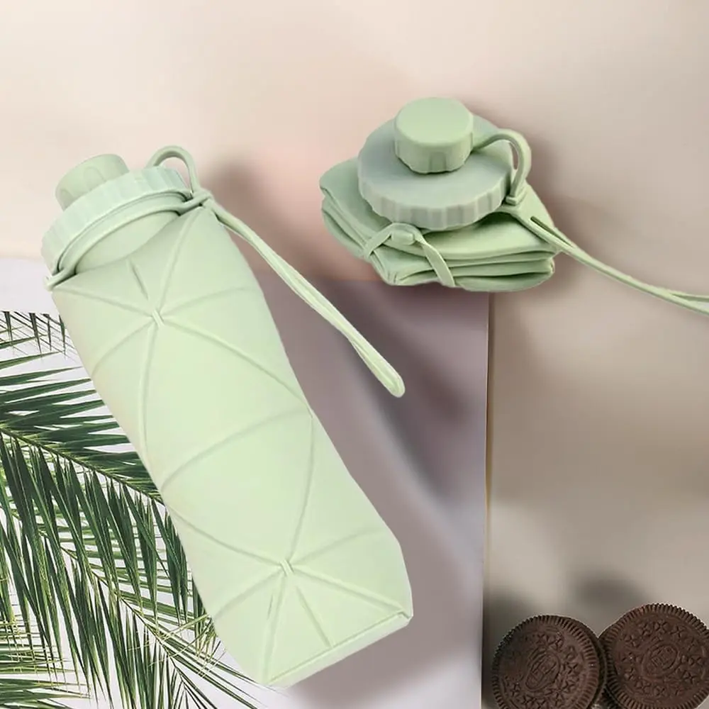 Silicone Folding Water Cup, Portable Outdoor Sports Travel Bottle, Expandable Handheld Water Flask, Compact Foldable Water Bottle