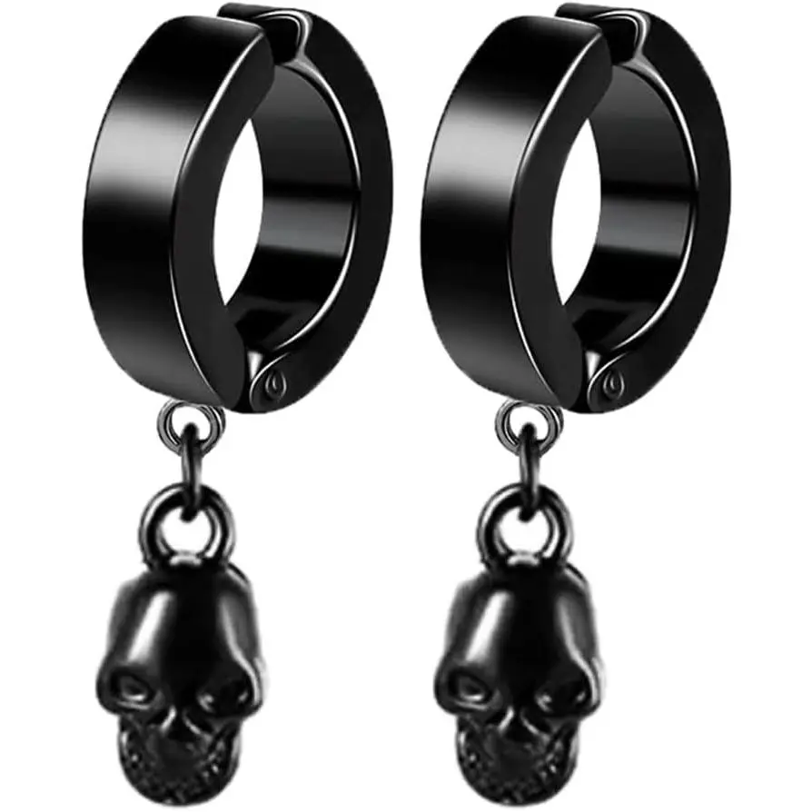 Black-No Pierce 3D Skull