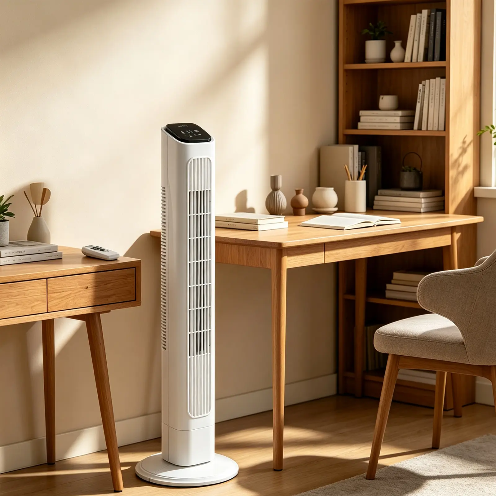 36 Inch Tower Fan, 110V 45W Quiet Cooling Column Fan With Copper Motor, Touch & Remote Control, 3 Speeds 3 Modes, 9H Timer, Wide Oscillating Standing Fan For Bedroom Office Home strong wind bestower ionizer summerwins bladeless multifunctional