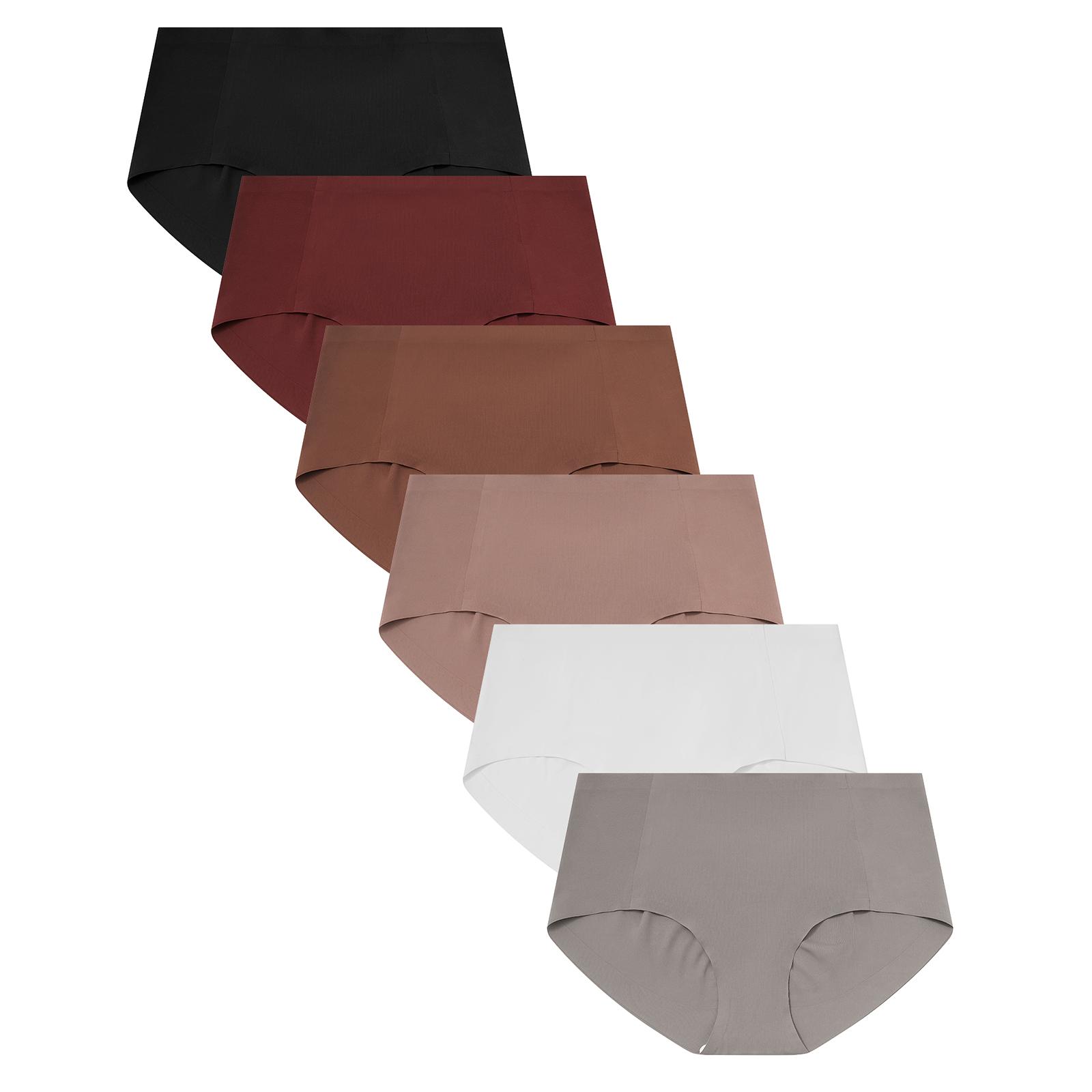 LEVAO Seamless Mid Waist Panties for Women – No Show Breathable Stretch Full Coverage Everyday Underwear, 6 Pack SpringStatements