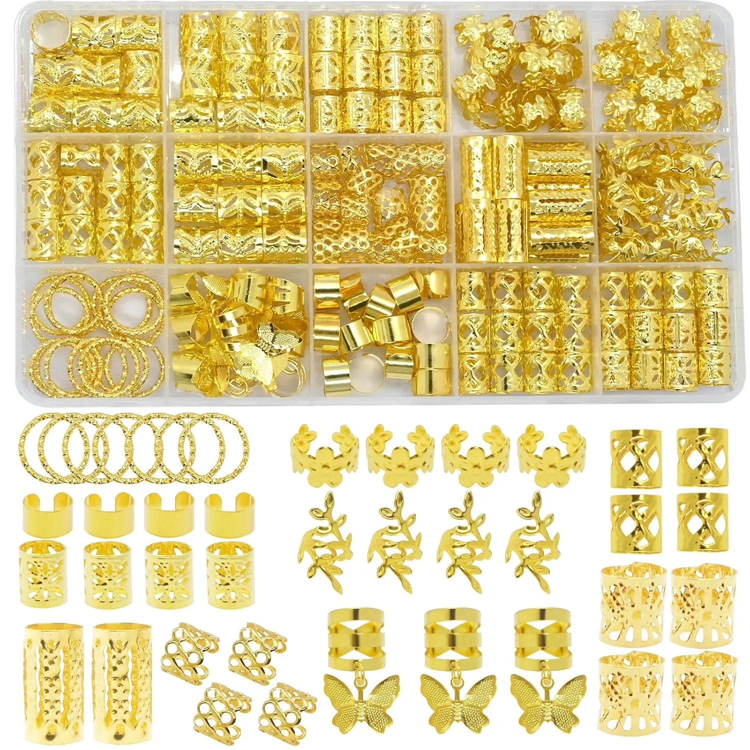 160 count Hair  for Braids Accessories Loc  for Hair Dreadlock,  Hair Clips for Women, Hair Accessories