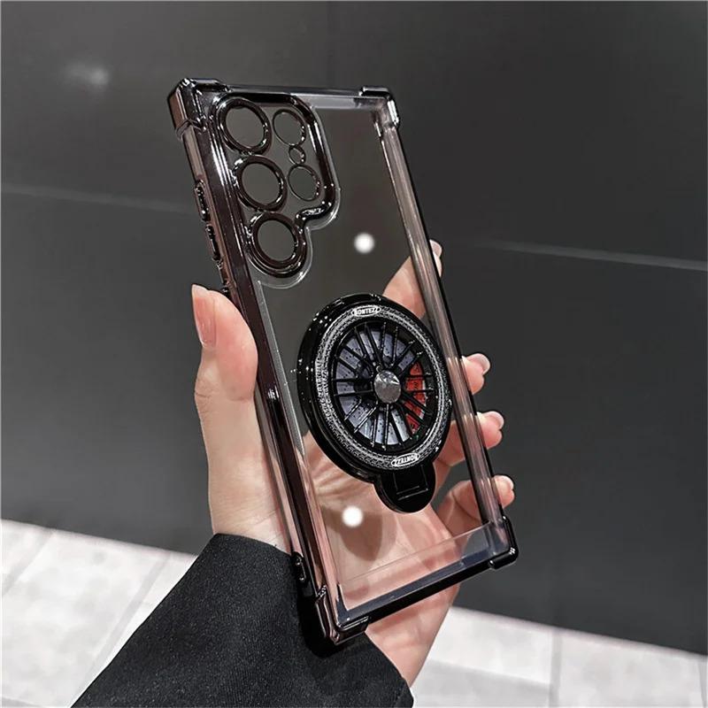 Shockproof Airbags Armor Magnetic Transparent Case For Samsung Galaxy S26 S25 S24 Ultra S23 Fe S22 Plus A54 A15 A25 A35 A55 A53 5G