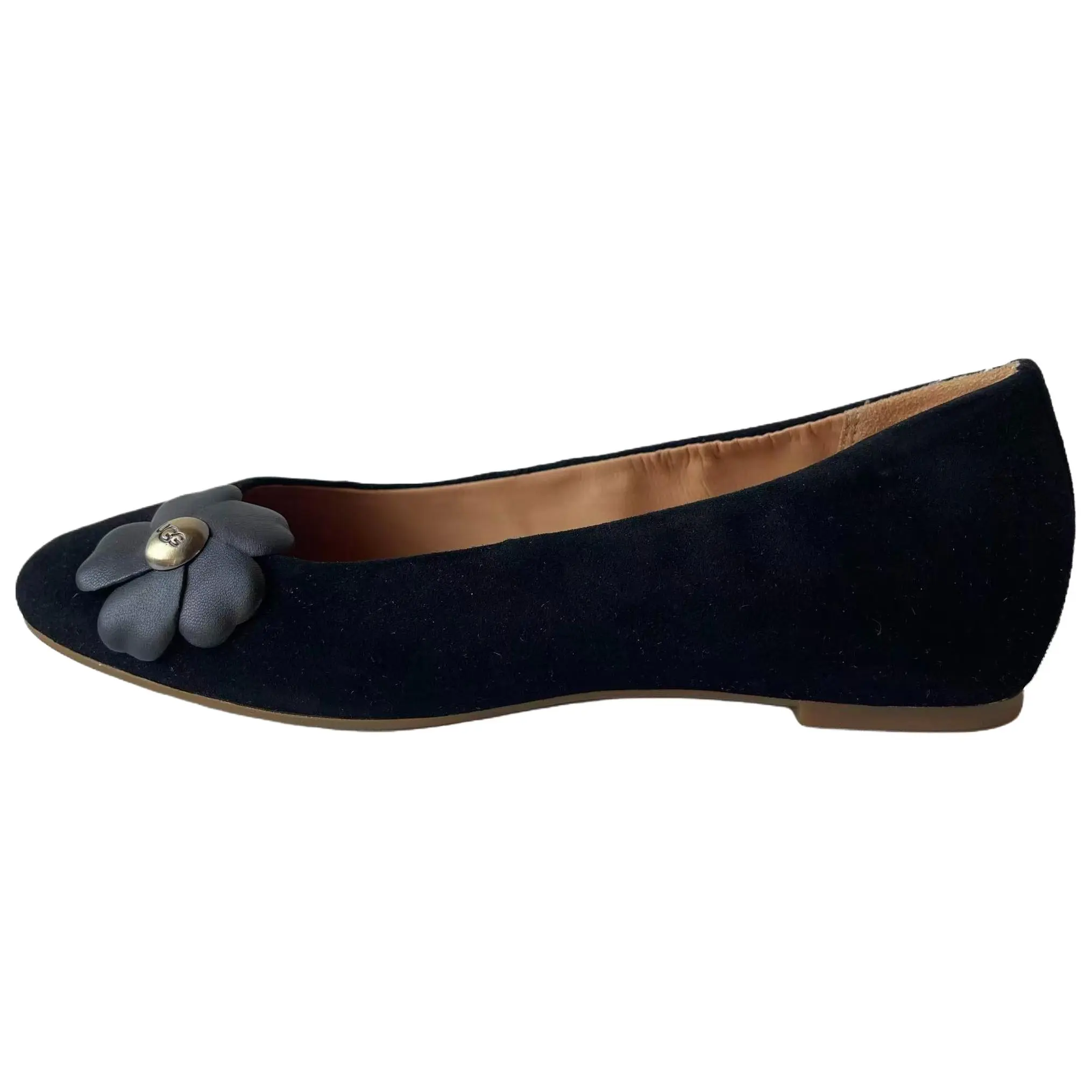 UGG Thea Poppy Sheepskin Casual Slip-On Shoes 1092585-BLK