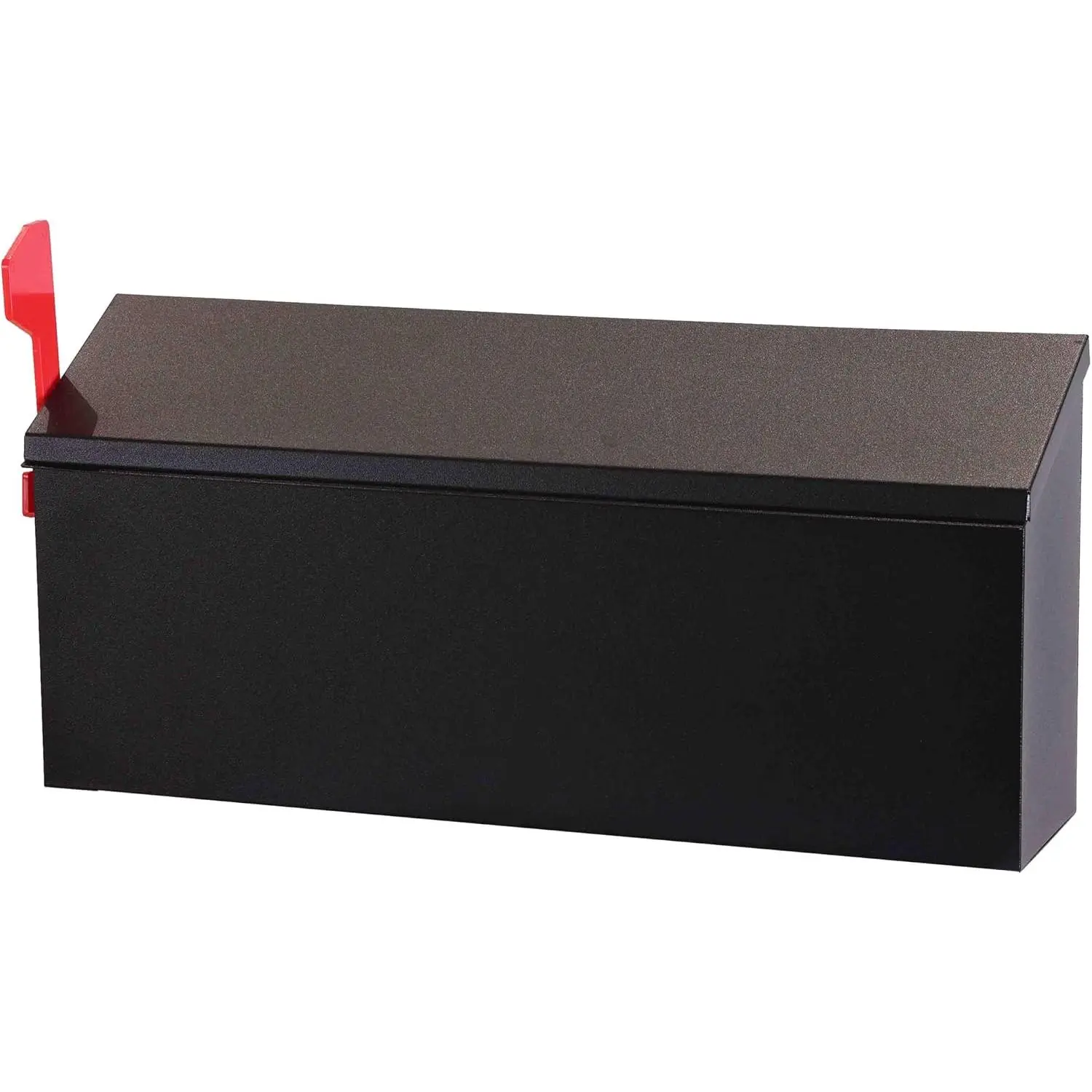 Black Wall-Mounted Mailbox |  Wall Mailbox, , Iron, Vertical Delivery, Outdoor