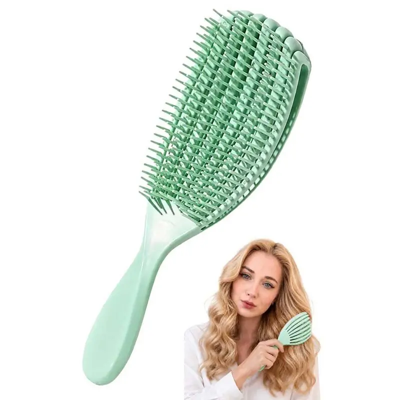 Specialized hair comb for African American/African hair, professional textured curved vented comb, suitable for both wet and dry use, curling comb, detangling and massaging hair comb (green, large size): Beauty and personal care