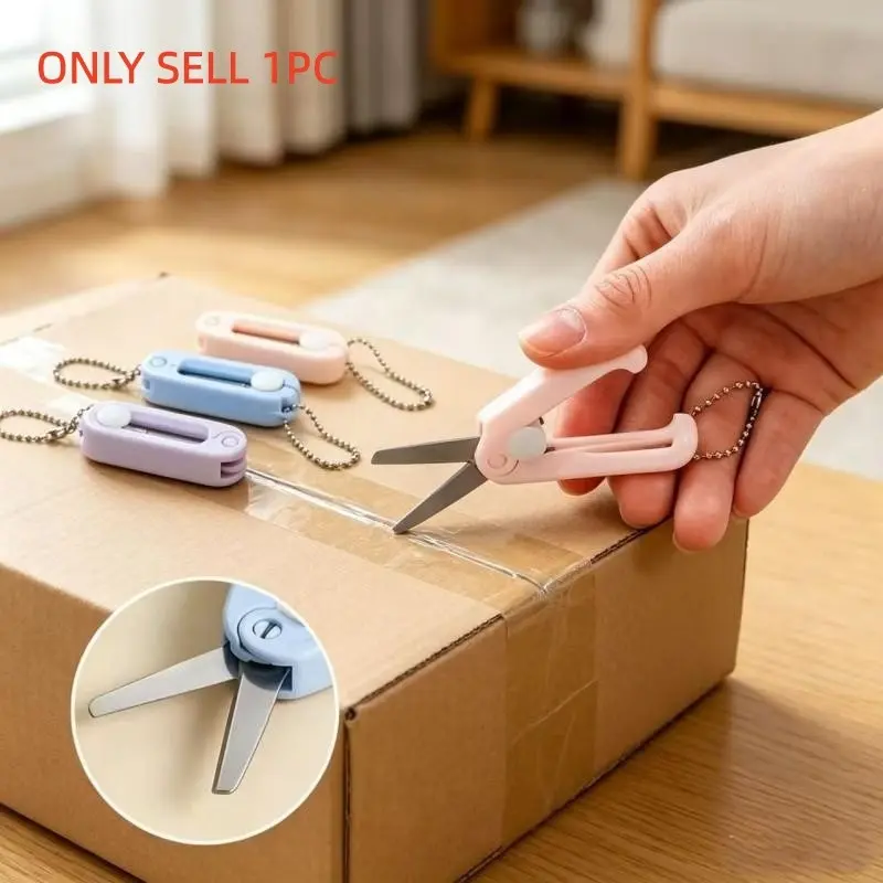 Creative Mini Portable Folding Scissors, Stainless Steel Compact Design, Ideal for Art Projects, Office, School & Classroom Supplies, Fun Metal Construction