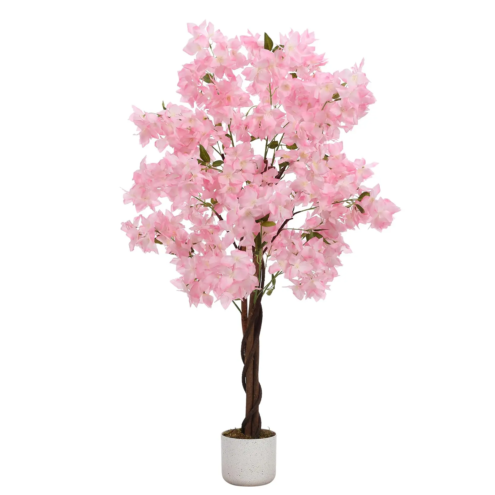 4ft Large Artificial Cherry Blossom Tree in Pot - Realistic Faux Pink Flower Centerpiece, Plant Decor for Home & Wedding, Artificial Plants, Faux Floral Flower Decorations, Faux Floral Artificial Plants