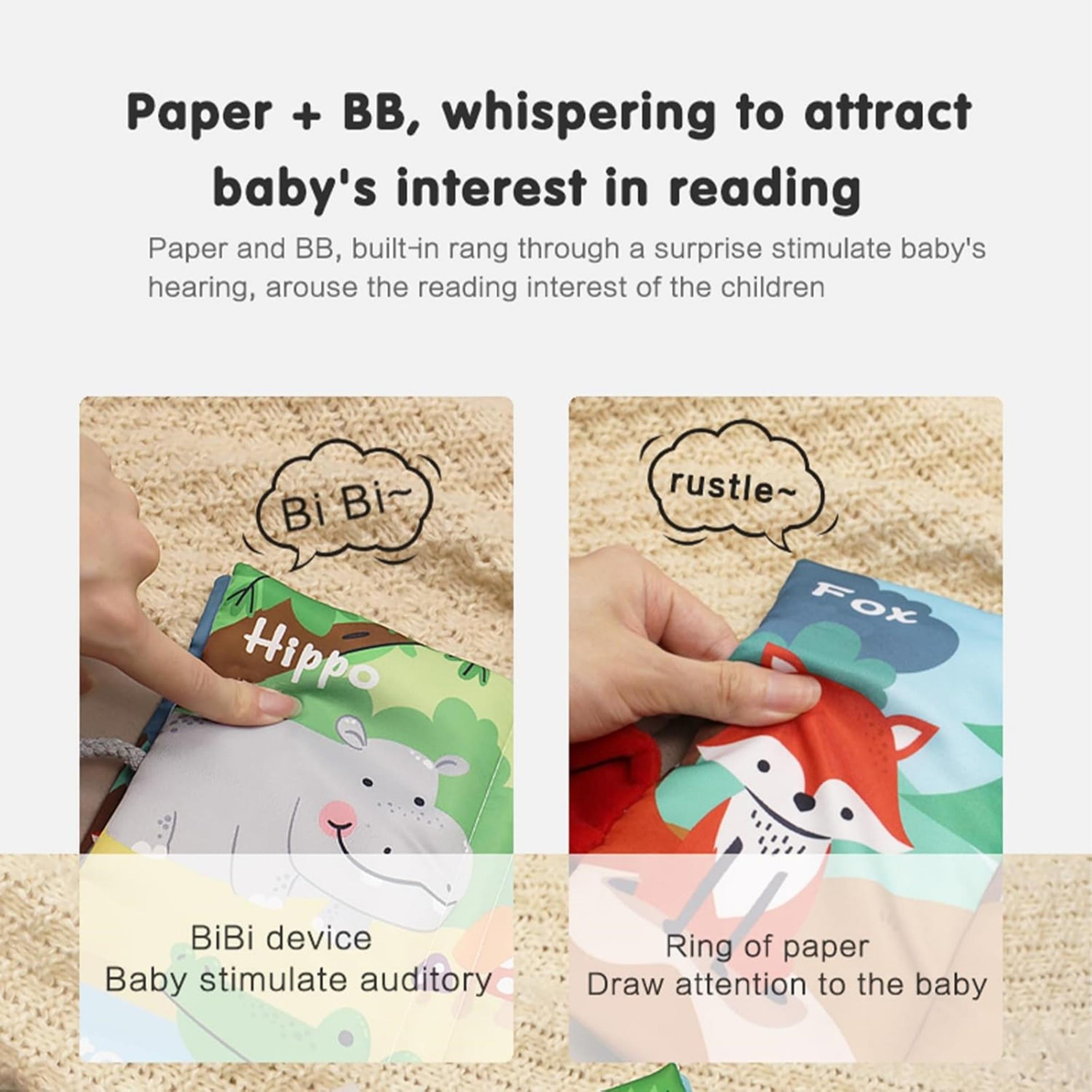 Cloth Book Early Education Toy, Tear-Resistant 3D Tail Book, Bite-Safe Learning Book, Preschool Learning Book, Various Themes, Ideal Daily Teaching Aid