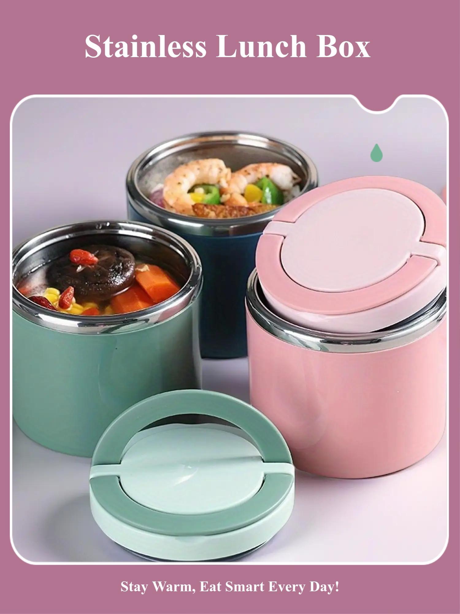 Large Capacity 630ML Stainless Steel Lunch Thermos, Reusable Lunch Box for Soup and Breakfast, Perfect for School, University, Office