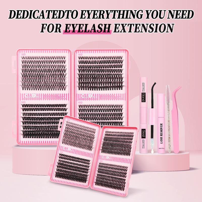Lashes Lash Clusters Eyelashes Lash Clusters Extensions Kit Eyelash Extension Kit Eye Lashes, Lash Extension Kit Lashes Clusters KitWispy Manga Lashes, Individual Lashes Eyelash Extension Lashes Halloween Makeup 30D40D50D, D Curl 9-16mm Mixed Length