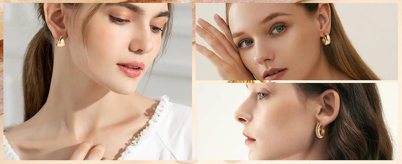 YADOCA 9 Pairs Gold Clip on Earrings for Women Gold Plated Waterdrop Chunky Clip on Hoop Earrings No Piercing Fake Earrings Set YADOCA 9 Pairs Gold Clip on Earrings for Women Gold Plated Waterdrop Chunky Clip on Hoop Earrings No Piercing Fake Earrings Set