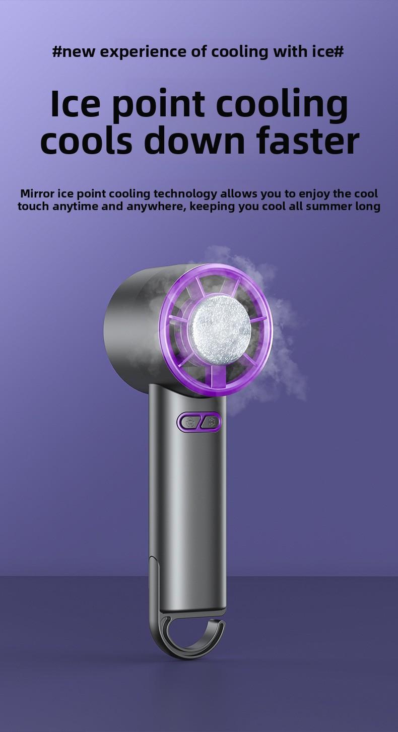 New USB Handheld Fan, Semiconductor Cooling Fan, Five-Speed High-Speed Turbo Fan