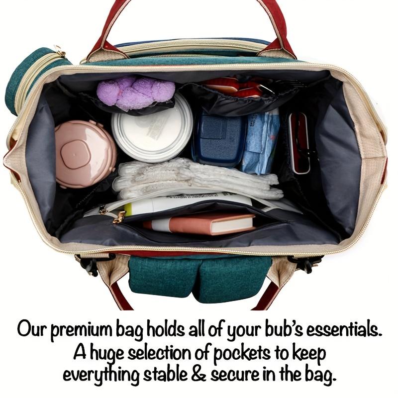 Large Capacity Women’s Multi-Layer Backpack with Adjustable Shoulder Straps, Stylish Nylon Diaper Bag for Outdoor Sports & Travel