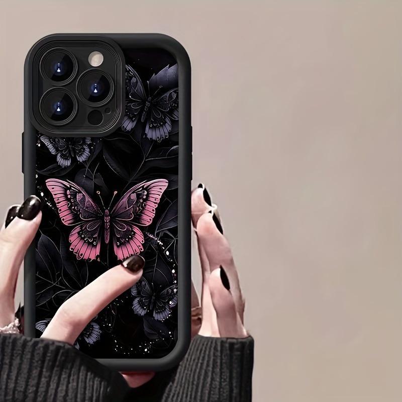 Butterfly Pattern Case Suitable for IPhone17 16 15 14 Pro Max 13 12 11 Plus Shockproof Full Camera Protection Durable Slim Silicone Cover Gifts for Women Men Girls Boys