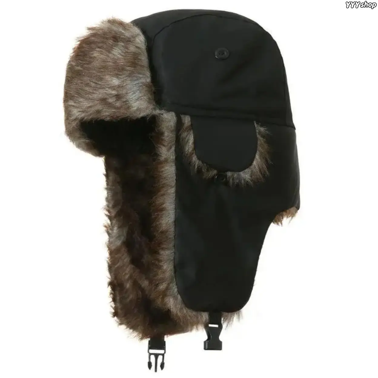 Unisex Faux Fur Aviator Trapper Hat, Windproof Reflective Thermal Winter Cap, Warm Cozy Snow Hat Ideal For Skiing, Snowboarding And All Cold Weather Outdoor Activities
