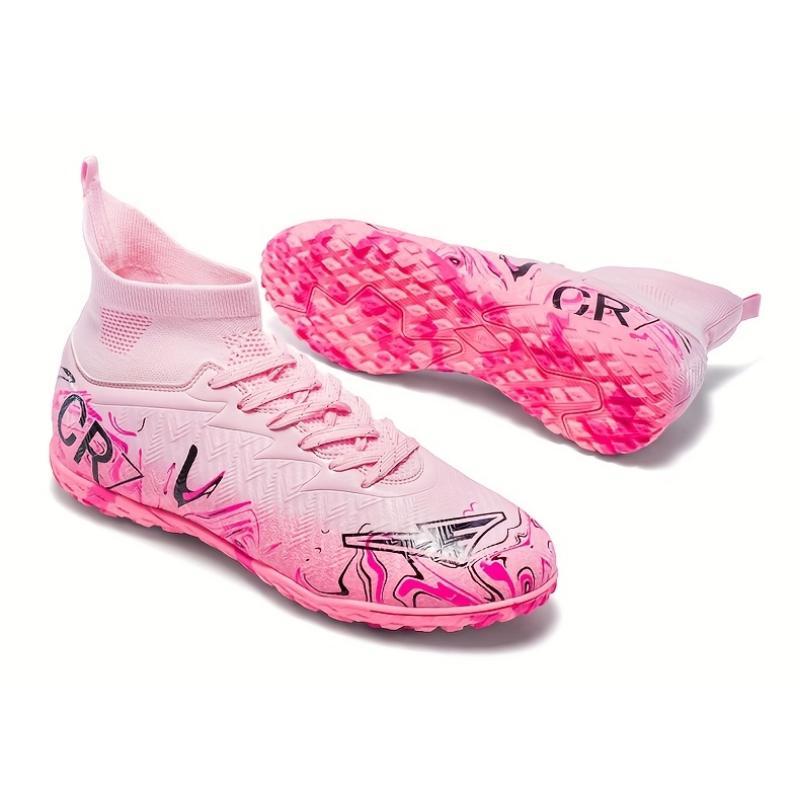 'S High-Top Soccer Shoes, Lightweight Breathable Slip-Resistant Wear-Resistant Outdoor Sports Shoes for, Competition Training Footwear with Artificial Turf Cleats, for Teenager, For Teenager