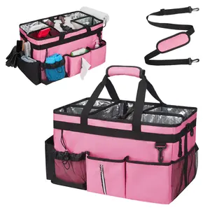 17 Inch Heavy Duty Oxford Tool Bag – Multi-Pocket Organizer Tote – Waterproof 900D Fabric, Adjustable Shoulder Strap, Padded Handle – Portable Tool Storage for Electricians, Carpenters, Mechanics