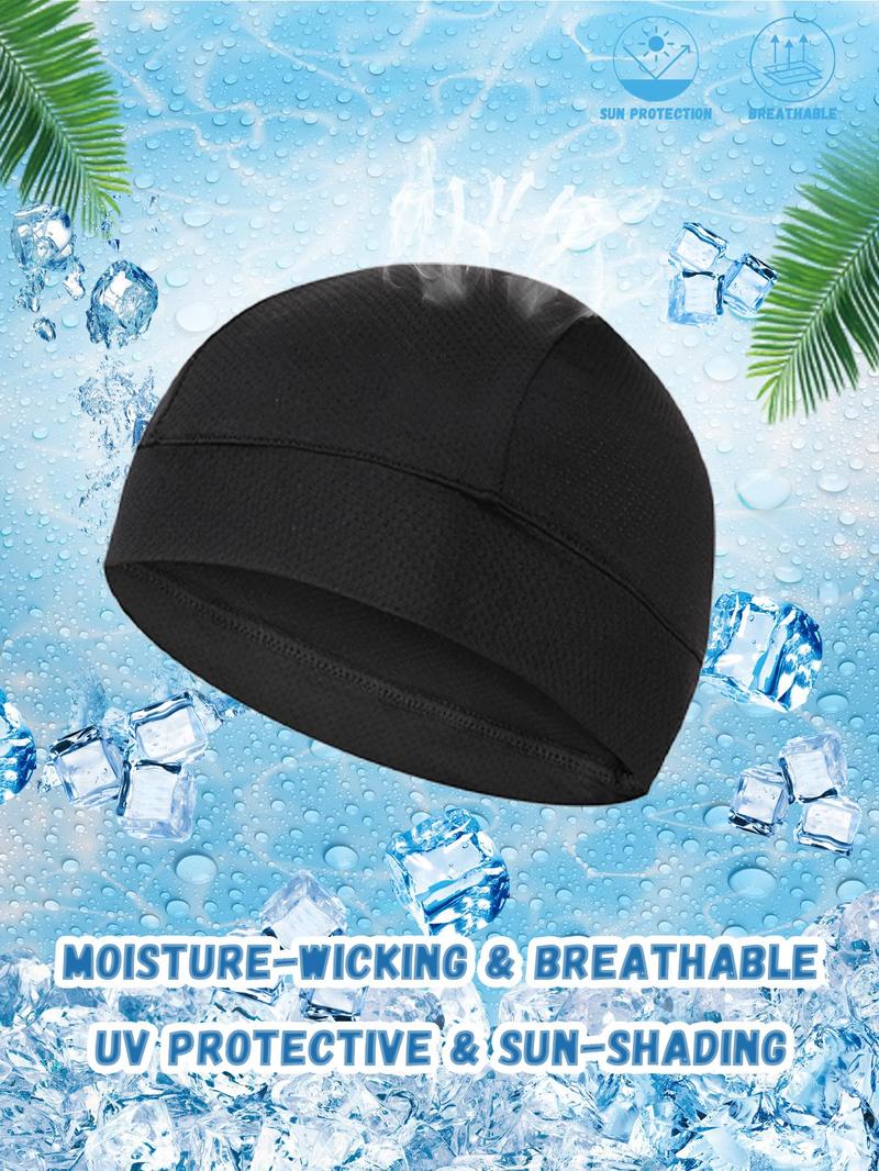 Unisex Solid Color Cycling Cap, 3 Counts Sports Cycling Liner Cap, Sweat-absorbent Sports Cycling Cap Uv Protection for Men & Women, Sports Outdoor Hats