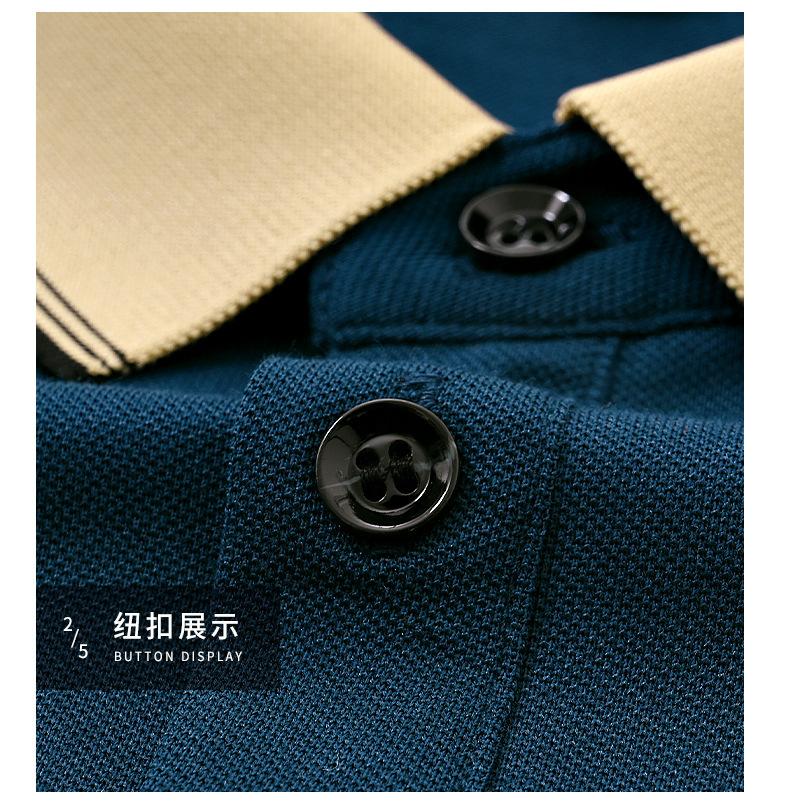 Men's Summer New Non-iron Solid Color Straight Leg Lapel Short Sleeve Business Casual Daily Polo Shirt