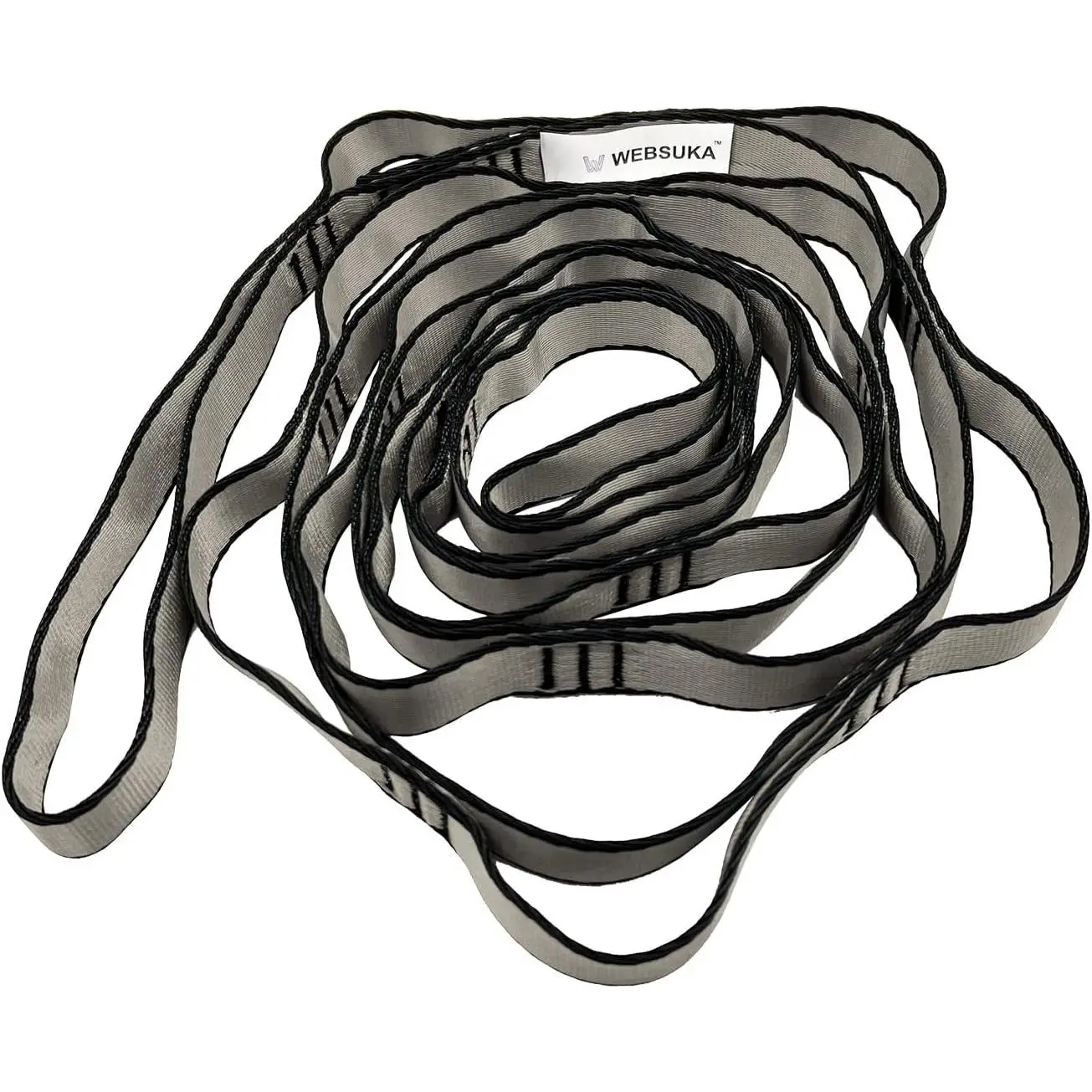 Aerial Yoga Hammock Daisy Chains Strap, Strong 22kN Adjustable with 10 Loops, No Stretch, Climbing Strap Nylon Chain Sling FOR Aerial Yoga,Swing, Hammock, Suspension, Exercise