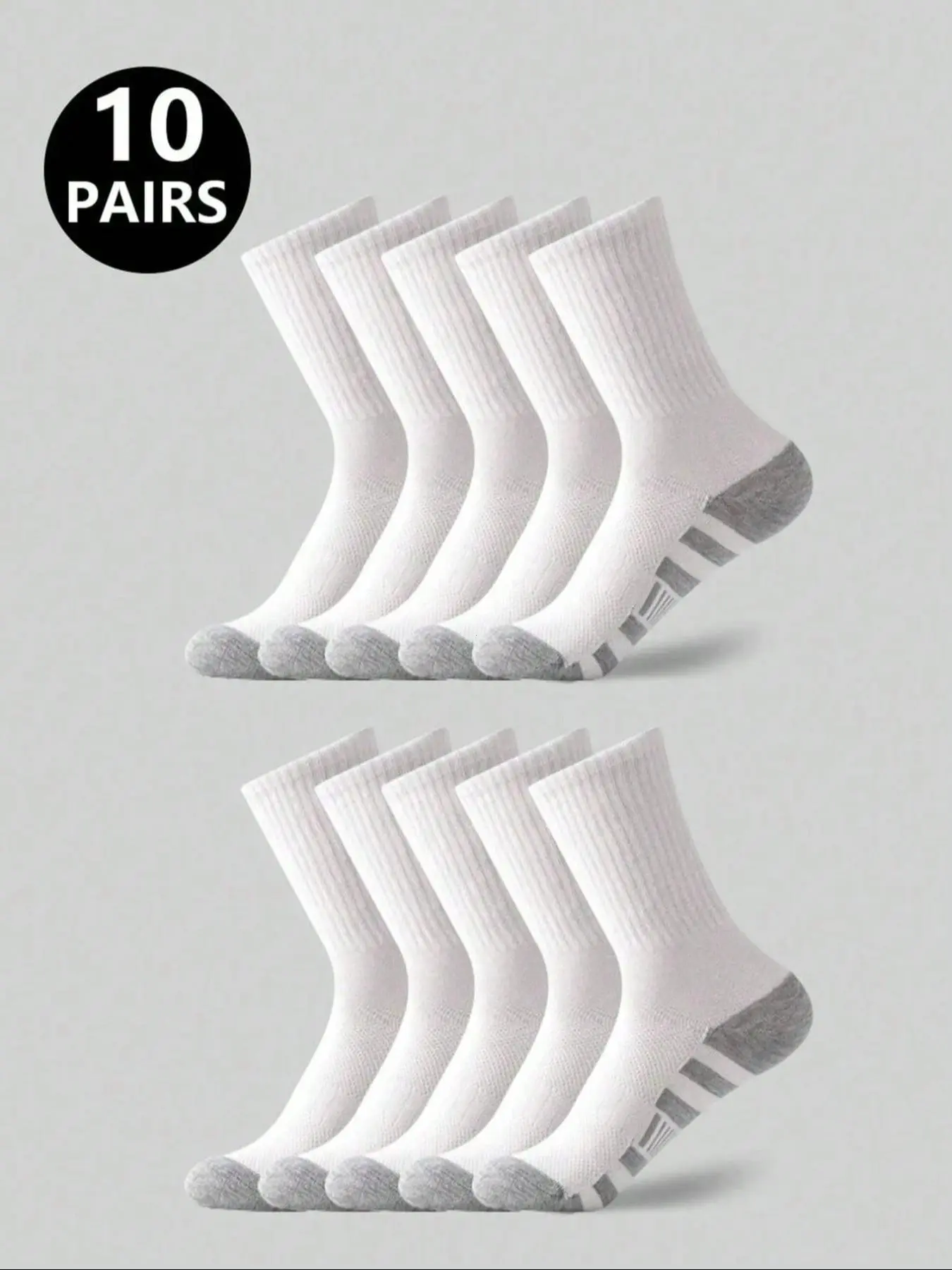 Men's Crew Socks, Base Fashion Colorblock Sports Mid-Calf Socks, Running Basketball Soccer Socks, All Seasons, Soft Breathable