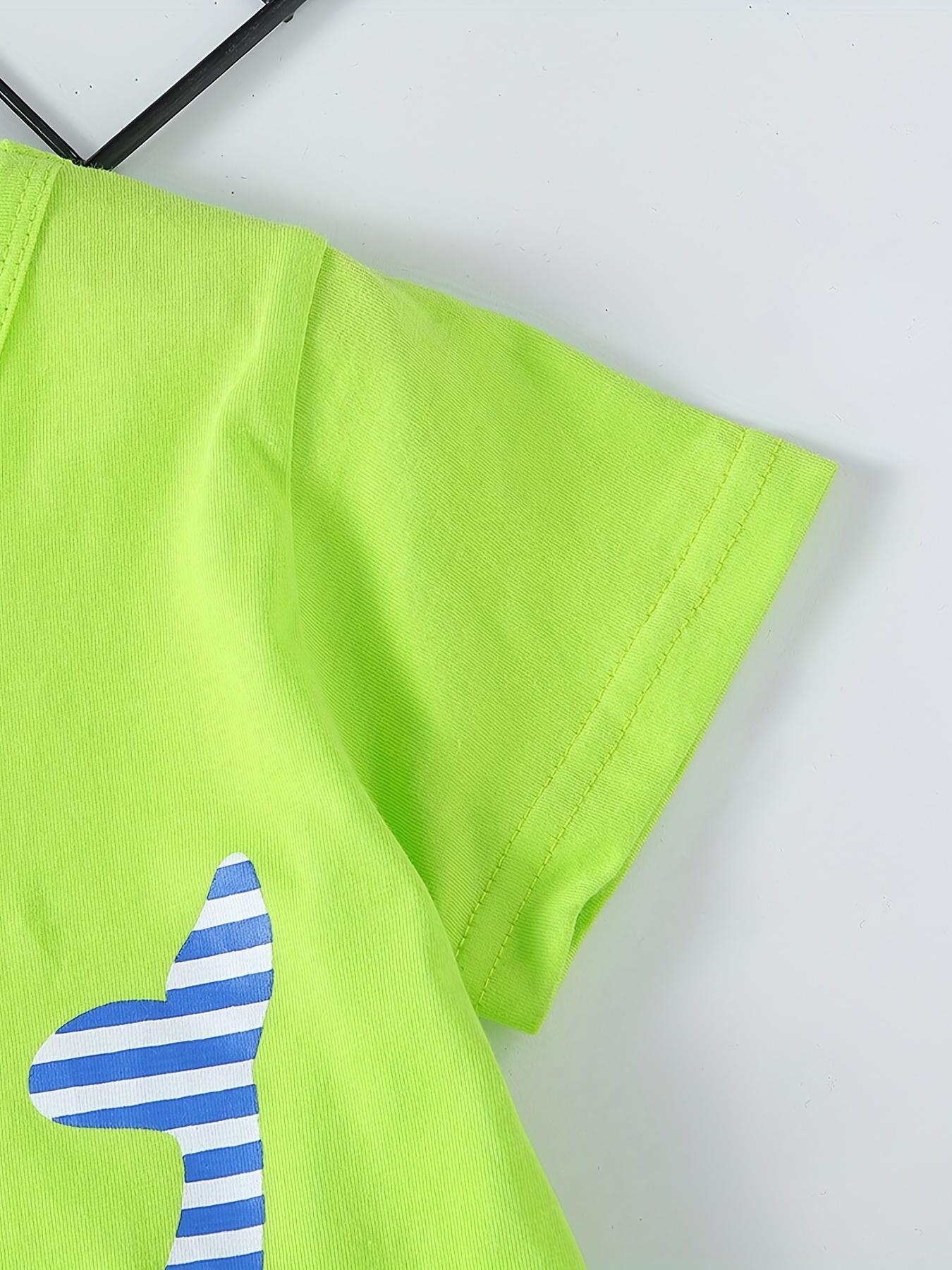 Boys' Casual Summer Outfit - Cute Cartoon Design with Whale & Hot Dog Graphic - Short Sleeve T-Shirt & Whale Shorts Set - Blue & White Striped Pattern - Regular Fit for Casual Attire - Boy Shorts - Everyday Kids Clothing - Playful Kids Fashion -