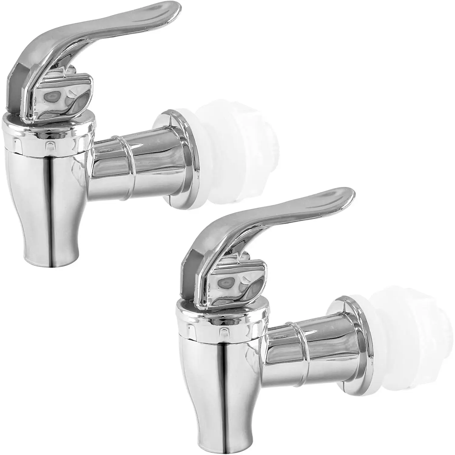 2 Pcs Silver Push Style Replacement Spigot for Beverage Dispenser, Replacement Spout Faucet for Beverage Dispenser Carafe and Water Dispenser