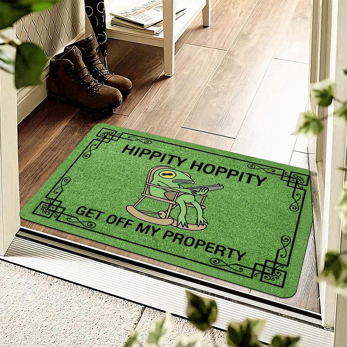 Frog Pattern Non-slip Door Mat, Rectangle Home Decorative Carpet, Decorative Mat for Living Room, Kitchen, Bedroom, Farmhouse, Laundry, Decorative Rug Mat, Decorative Area Rug