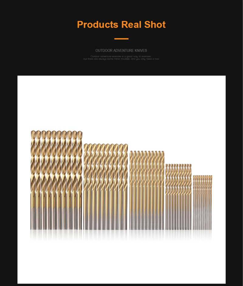 99-piece titanium-coated twist drill set, multi-functional high-speed steel drill bits, universal drilling tools for metal and woodworking