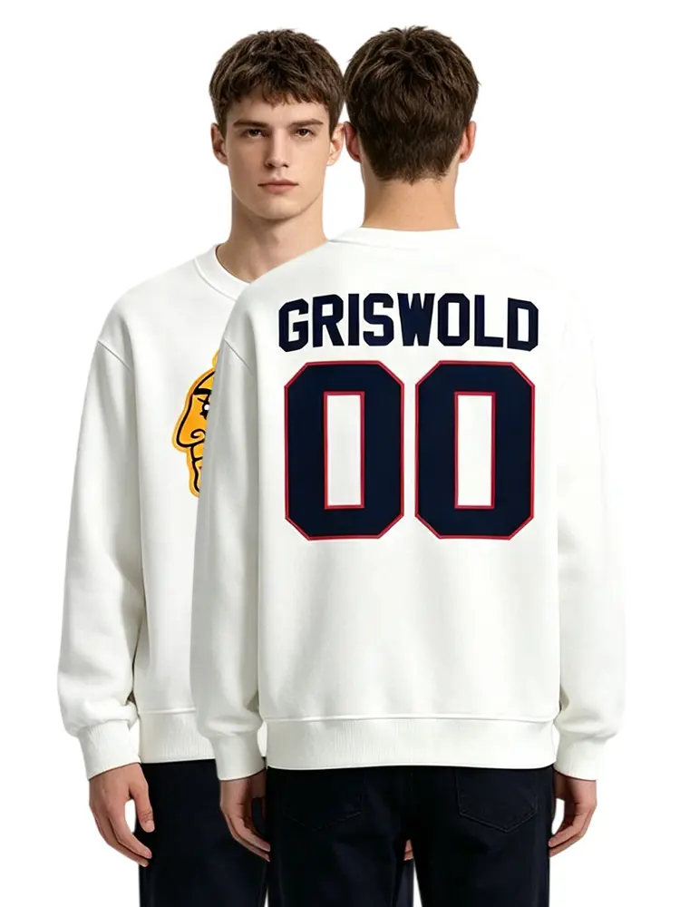 Men's Hockey Jersey #00 Graphic Printed Crew Neck Pullover Sweatshirt, Long Sleeve Sports Shirt, 60% Cotton 40% Polyester Blend, Soft Breathable Fabric, Loose Fit, Vintage Sportswear, Ice Hockey Top, Black White Blue, S-5XL, Halloween Christmas Gift