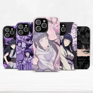 Classic Naruto Hinata Anime Print Dual Layer Shockproof Protective Smartphone Casing Trendy Daily Hangout Cosplay Leisure Fashion Accessory Gift For Adult Anime Collectors Compatible With iPhone 13 14 15 16 17 Pro Max