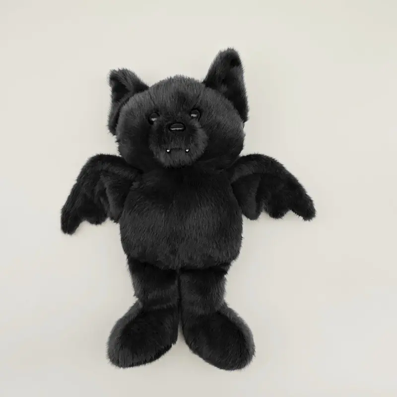 1PC Cute Black Bat Plush Doll, Soft Bat Stuffed Toy, Gothic‑Style Halloween Home Decoration Gift