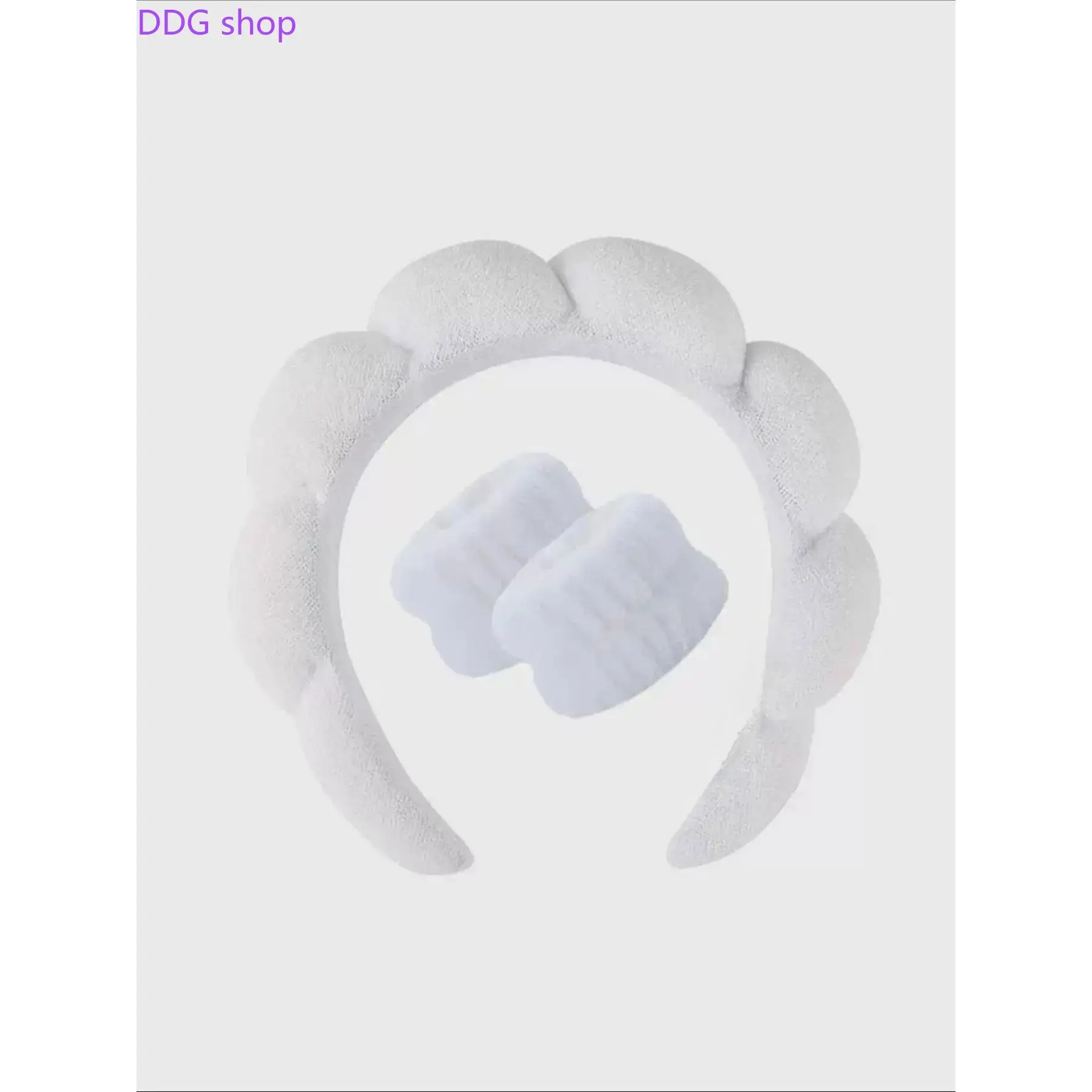 Cloud Shaped Headband & Wristband Set, Cute Hair Accessories Set for Women & Girls, Minimalist Headwear Suitable for Thick Hair