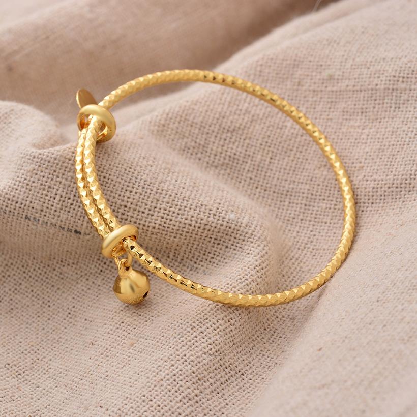 Gold Color Bangle for Girls/Baby/Kids Charm Gypsophila Bracelet Small Bell  Heart Jewelry Child Christmas Gifts