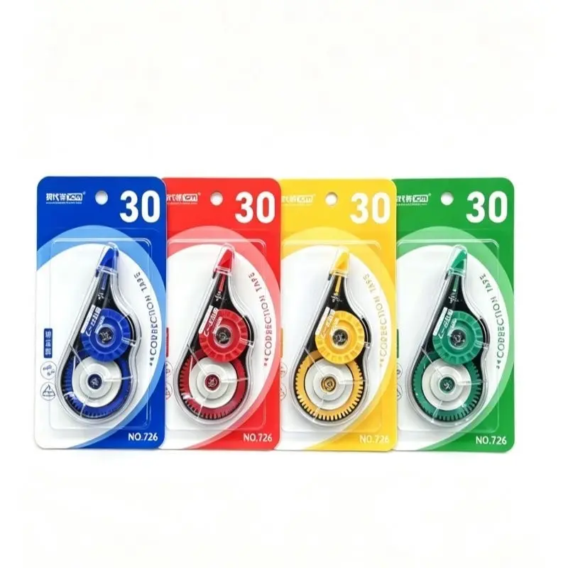 Correction Tape Set, Easy-To-Use Eraser, Quick Fix for Mistakes, School & Office Use, 4 Pieces, 30m/1181 Inches X 0.2 Inches, 4 Colors