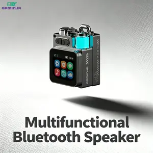 GAMINJA Wireless Portable Speakers, Portable Mini Multi-function Wireless Music Player, Rechargeable Stereo Radio Speaker with Cool Light for Home Office, Multifunctional Desktop Speaker