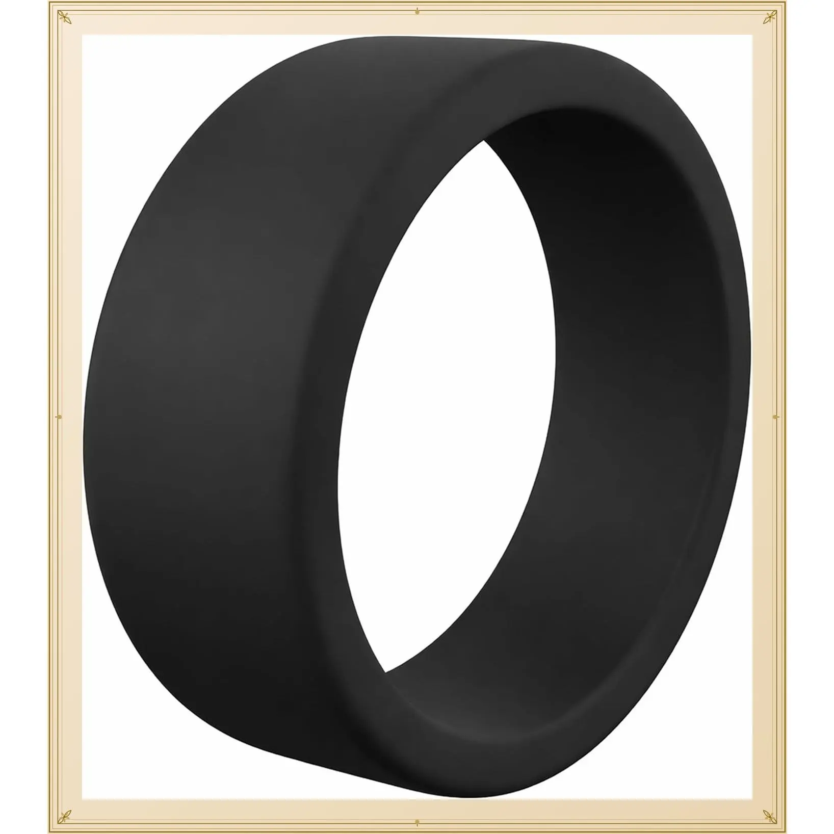 Men's Silicone Wedding Band – Comfortable Breathable Fit for Active Lifestyles | Flexible Heat-Resistant Skin-Friendly Design, Lightweight All-Day Wearable Rubber RingGift