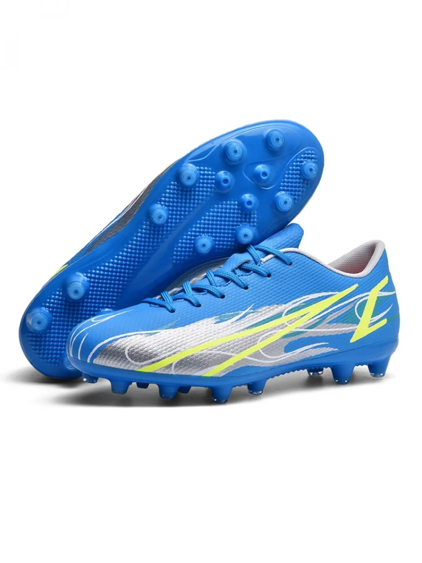 1 Pair Couples Dual-Use Soccer Cleats | Tech Sport Style | Tough Upper + Multi-Directional Studs | For Turf Training / Street Soccer / Casual Wear