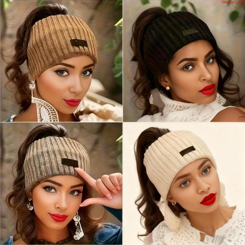 4pcs Women's Soft Stretchy Headbands Winter Ear Warmers with Comfort Fit Solid Color Hair Accessories for Cold Weather Stylish Cozy Hairbands for Everyday & Formal Wear - Cornrow Wedding