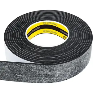 EVA Single-Sided Adhesive Black  Tape, 1.18inx16.4FT Single-Sided Sealing Strip  Pad Sponge Tape Window Weatherproof, Self-Adhesive Insulation Sealing Tape (Black)