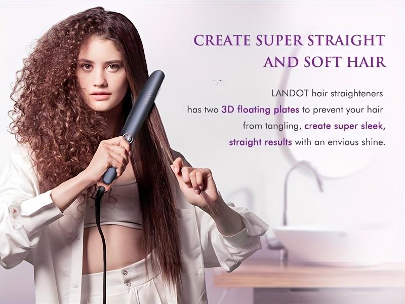LANDOT Flat Iron Curling Iron In One - Hair Straightener And Curler 2 In 1 - Twist Straightening Curling Iron - Professional Multi Styler Hair Styling Tools For Curl Wave Straighten Hair, Mother's Day Gift